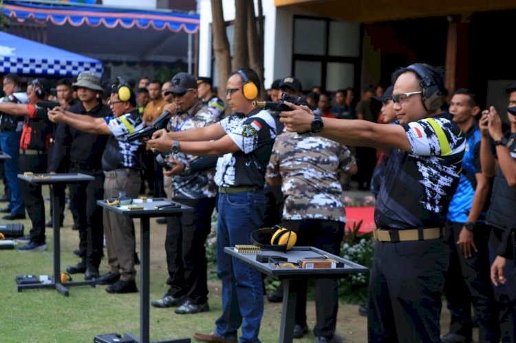 Peringati HUT Bhayangkara ke 78, Polda Jatim Gelar Lomba Menembak Kapolda Cup